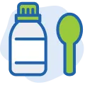 Icon: Bottle and spoon