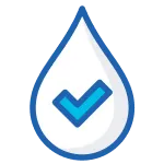 Icon: Checkmark in a droplet