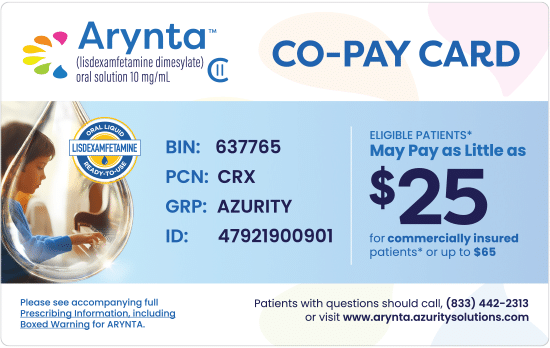 Arynta CoPay Card.